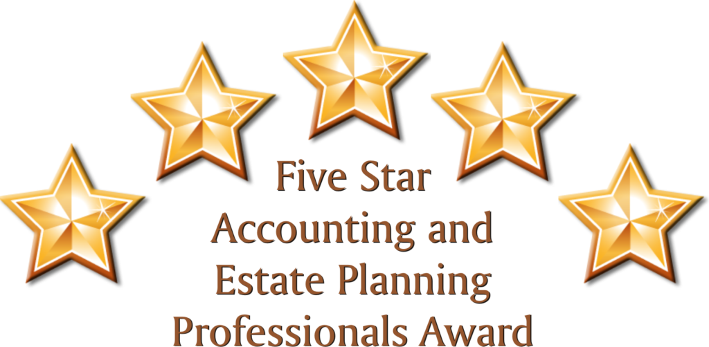 Five Star Accounting and Estate Planning Professionals Award