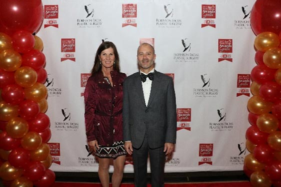 SJG team member Andrea Samuels and husband Brett Samuels arrive at the 2017 Best of North Atlanta Awards Gala.