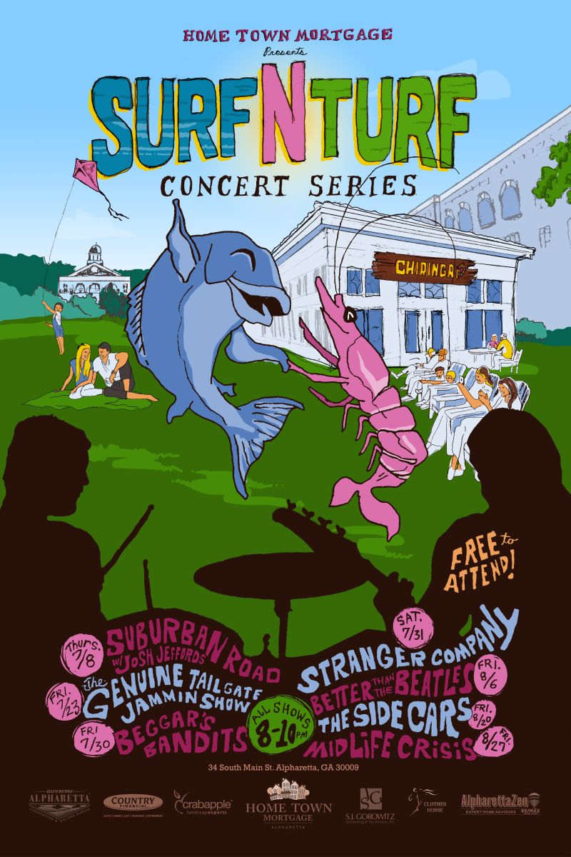 SJG sponsors Alpharetta’s Surf N Turf Summer Concert Series