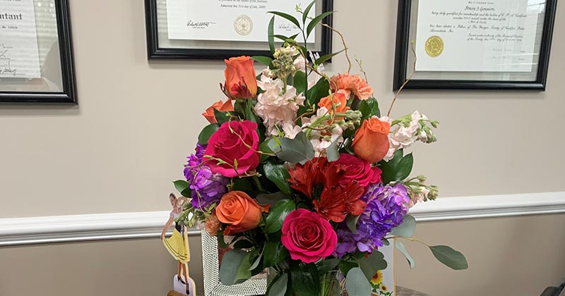 Floral Thank You from Client